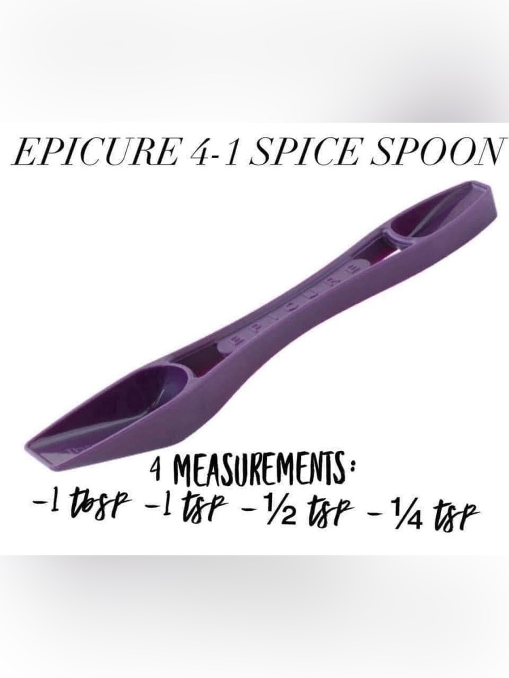 🥄 NWT Epicure 4-in-1 Measuring Spice Spoon